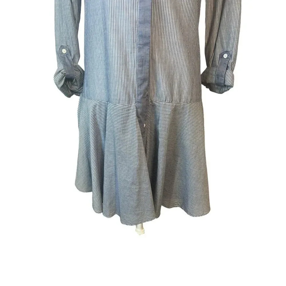 SAM EDELMAN FLARE BUTTON DOWN SHIRT DRESS STYLE # SE7228SCY